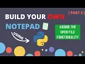 Build your own notepad using python part 5 pyqt5 pyqt5 tutorial python 2021