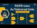 Implementation of logic gates using NAND gate NAND gate as universal gate Digital Electronics
