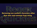 Removing non-numeric characters other than dots and commas from a string