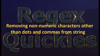 Removing non-numeric characters other than dots and commas from a string