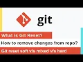 Git Tutorial What is Git Reset soft mixed hard How to remove changes from repository