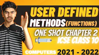 icse class 10 user defined methods class 10 icse computer chapter 2 one shot 2022 function ch 2 java