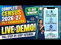 How to Complete Self-Enumeration With Exact Location for Census 2026-27 Live Demo for J K UT