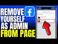 How To Remove Yourself As Admin From Facebook Page 2026