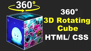 3D Rotating Cube Animation using HTML CSS CSS Animation Tutorial for beginners Cyber Warriors