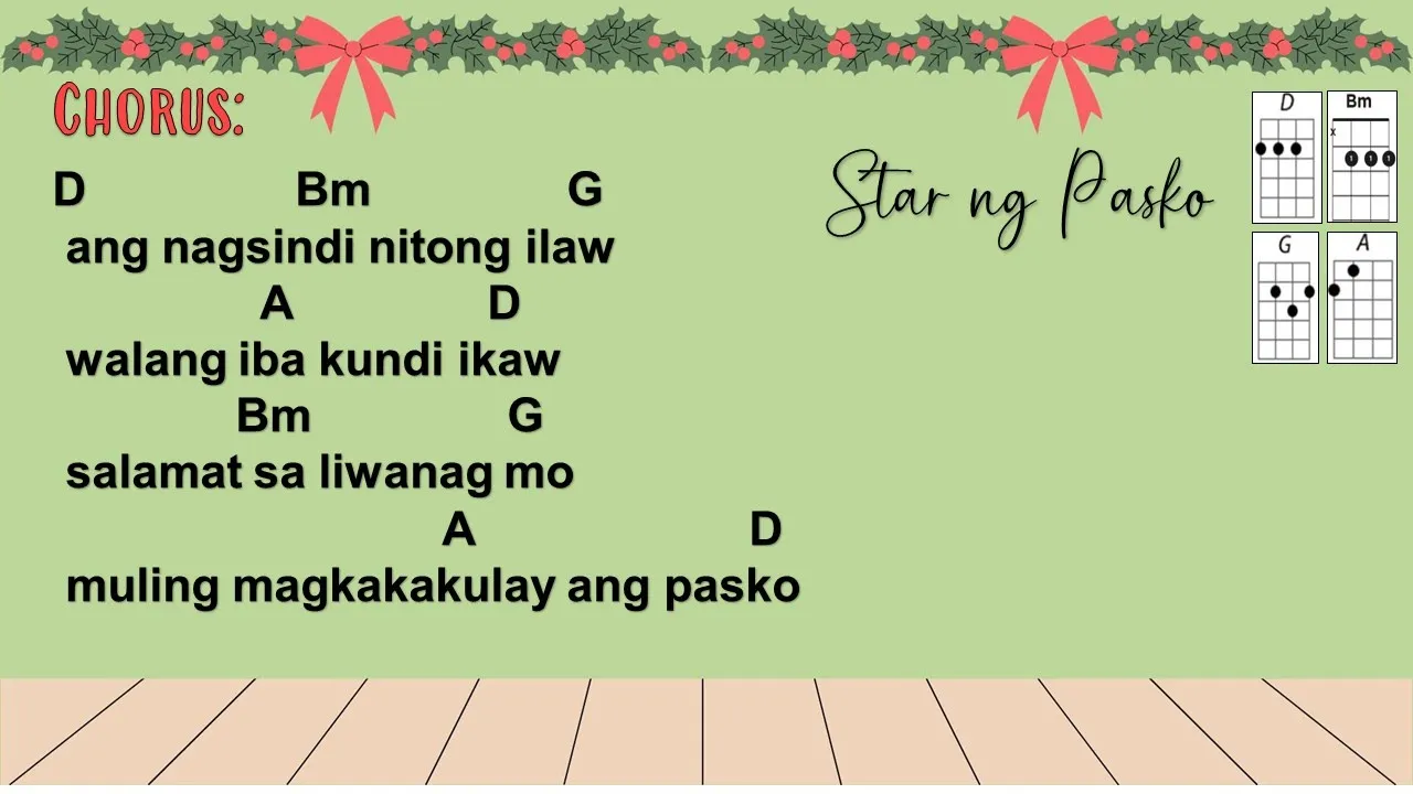 Star ng Pasko - ABS CBN Artists (Ukulele Play Along)