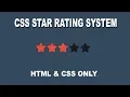 CSS Star Rating System - No JavaScript