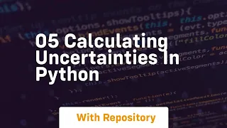 05 calculating uncertainties in python