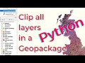 Clip all layers in a geopackage with Python and QGIS - 03 burdGIS