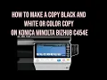 How do I set my Konica Minolta to print in color konica minolta bizhub c454e