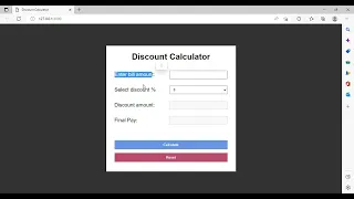 Discount Calculator in JavaScript With Source Code CodingWithRohani