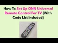 How To Set Up ONN Universal Remote Control For TV With Code List Included