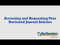 Accessing and Requesting Peer Reviewed Journal Articles