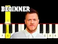 Download Lagu Believer - Imagine Dragons - Very Easy and Slow Piano tutorial - Beginner - Only 1 Black Key