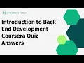 Introduction to Back-End Development Coursera Quiz Answers
