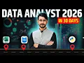 How to Become a Data Analyst in 30 Days Python Excel SQL Full Plan
