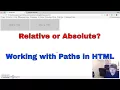How to use Relative and Absolute Paths in HTML