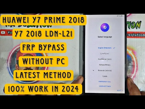 Download MP3 Huawei Y7 / Y7 Prime 2018 LDN-L21 FRP Bypass Android 8.0 Without PC Latest Method 100% Work 2024