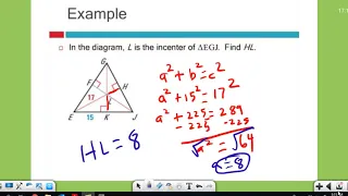 Incenter Circumcenter of a Triangle