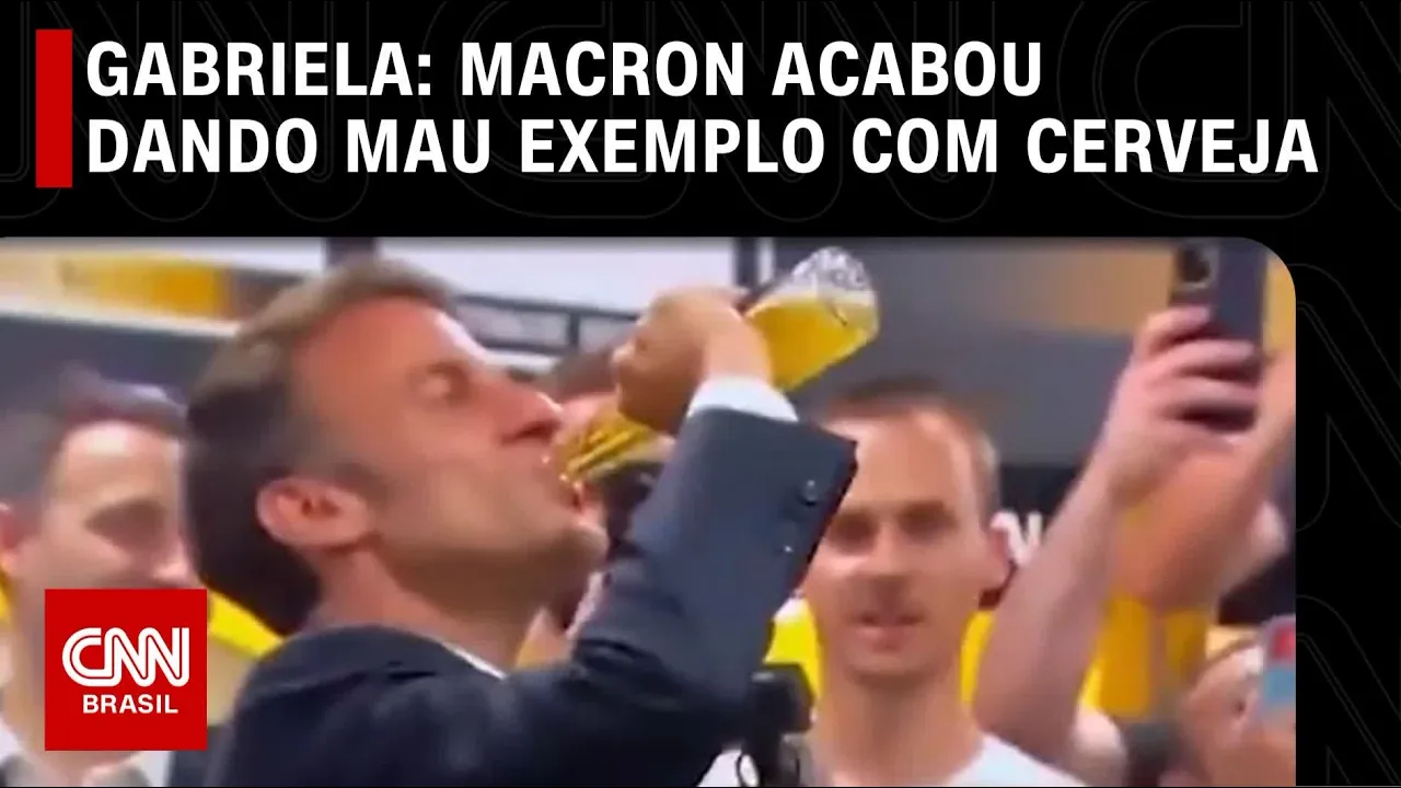 Gabriela: Macron acabou dando mau exemplo com cerveja | O GRANDE DEBATE