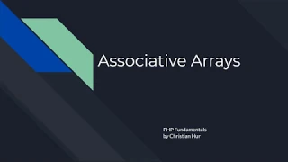 PHP Associative Arrays