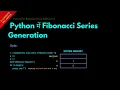 Python Fibonacci Series Generation Hindi Lesson 48 Python For Beginners