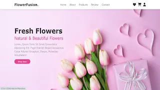 Responsive Flower Shop Website Design Using HTML CSS Only