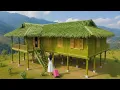 Download Lagu Building a Big Bamboo House in the Forest | A Young Girl's Journey to Build a New Life