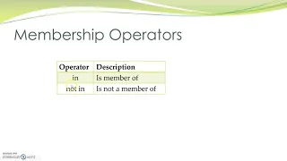 8 Assignment Membership and Identity Operators in Python