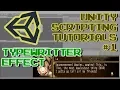 Unity Scripting Tutorials - Text Dialogue Typing Effect