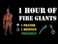 1 Hour of Fire Giants as a Pure Wilderness Slayer 85 Ranged - OSRS