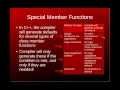 C 11 Miniseries Special Member Functions and