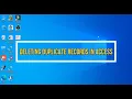 Removing Duplicate Records - Microsoft Access