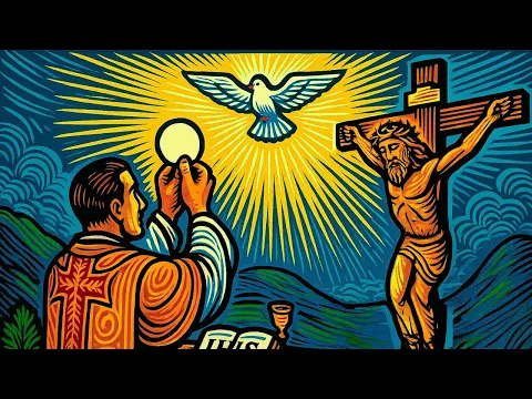 Image of a Catholic priest celebrating Mass video