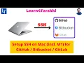 setup SSH on Mac for Github Bitbucket Gitlab