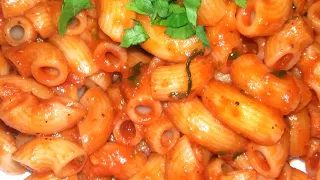 طريقه عمل المكرونه بالصلصه الحمراء الجباره طعمها لذيذ جدا دندنها