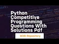 python competitive programming questions with solutions pdf