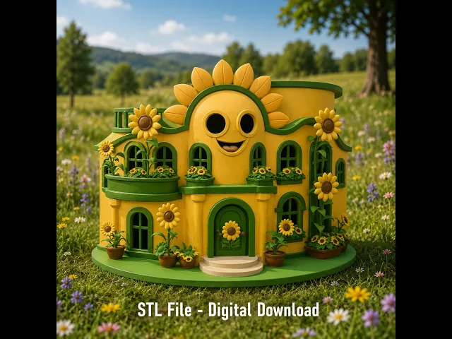 Happy Sunflower House STL File for 3D Print video thumbnail