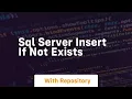sql server insert if not exists