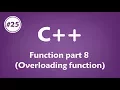 c - Function part 8 Overloading Function