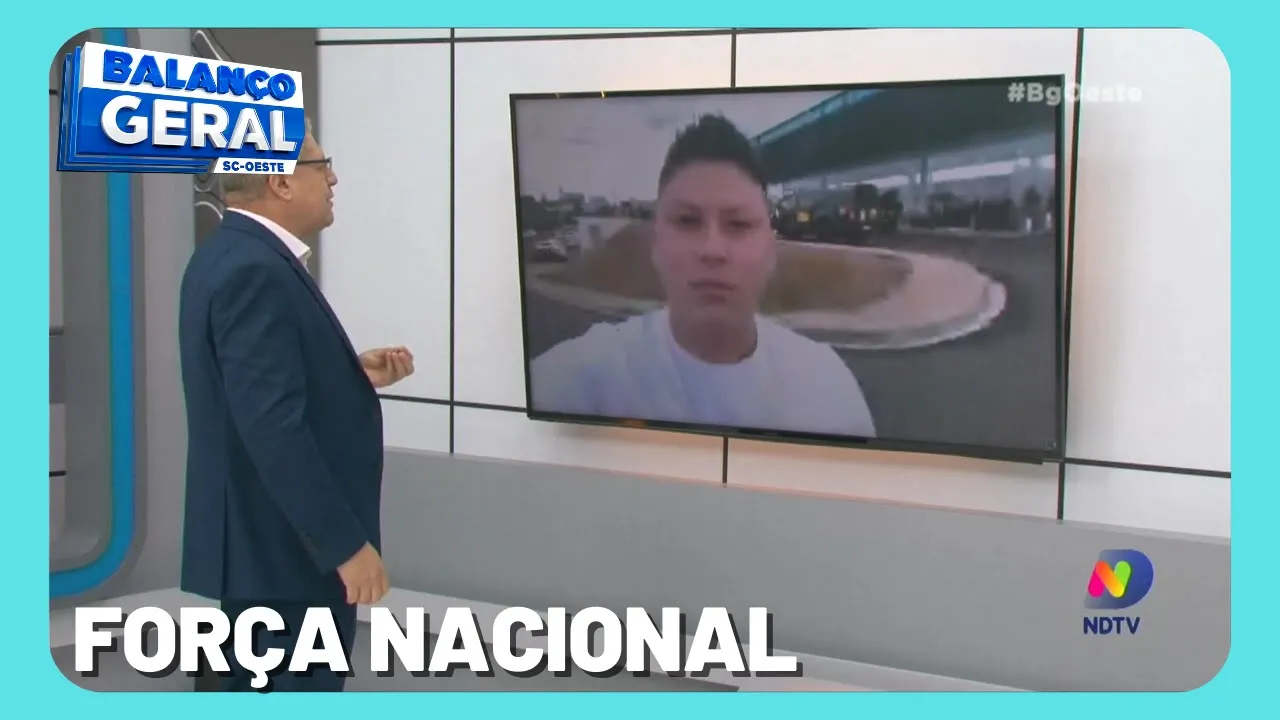 Movimentação da Força Nacional no Aeroporto de Chapecó chama atenção dos moradores