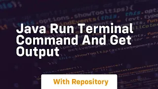 java run terminal command and get output