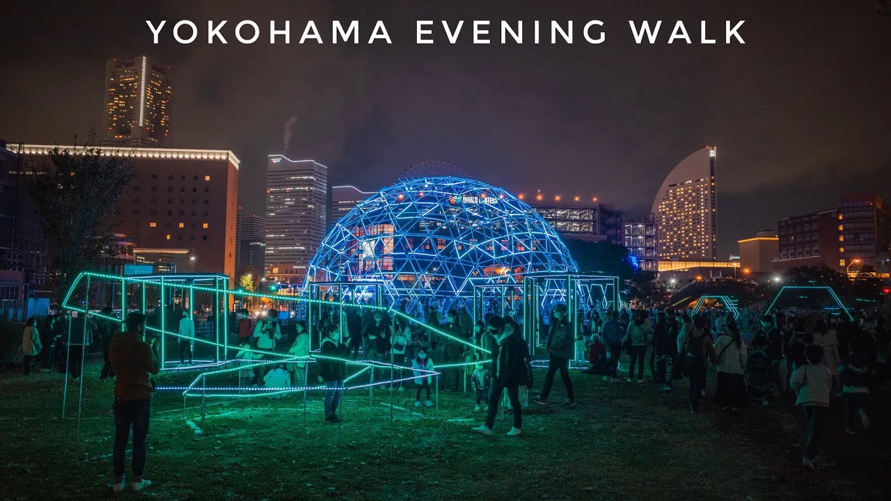 Yokohama Christmas Illumination Evening Walk ✨ Minato Mirai & Red Brick Warehouse