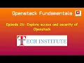 Exploring access and security Redhat Openstack Platform 16 Live Demo
