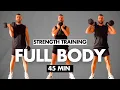 Lagu 45 MIN FULL BODY WORKOUT at Home | Strength, Dumbbells, No Gym