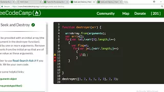 seek and destroy freecodecamp