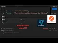 The authorization header is missing error Test HTTP api in Postman Solve using JWT token