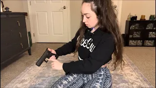 ASMR Showing Your Dumb Girlfriend A Glock 17 w whispering and tapping sounds