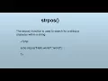 How To Find Position Of A Character In A String In PHP