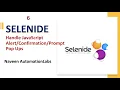 - Handle JavaScript Prompt pop ups using Selenide